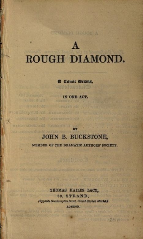 A Rough Diamond A Comic Drama in One Act