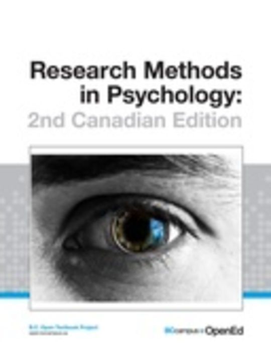 Research Methods in Psychology: 2nd Canadian Edition