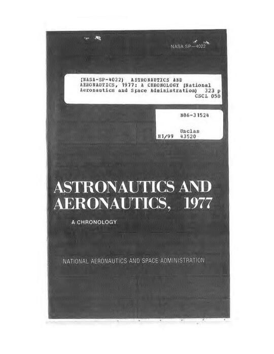 Aeronautics and Astronautics, 1977