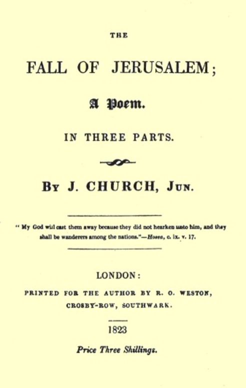 The Fall of Jerusalem
A Poem