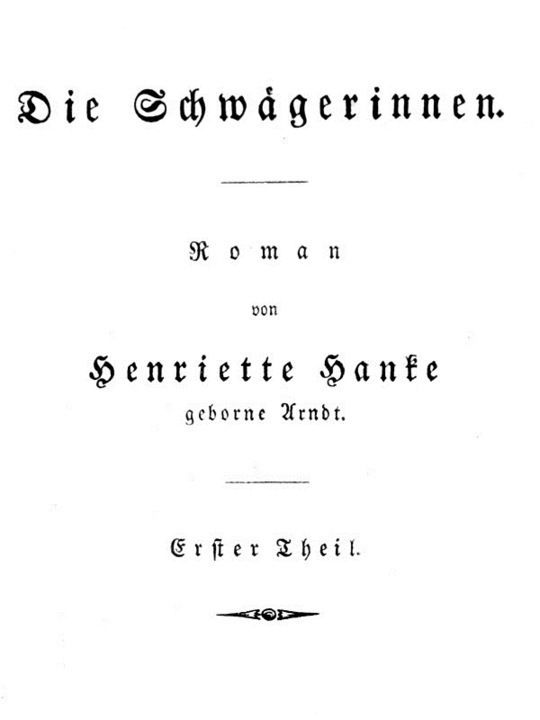 Die Schwägerinnen. Erster Theil.