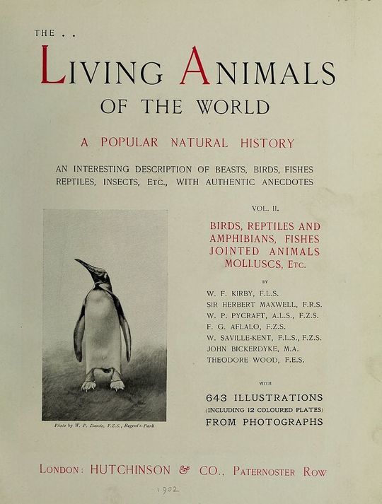 The Living Animals of the World Vol 2 of 2
A Popular Natural History