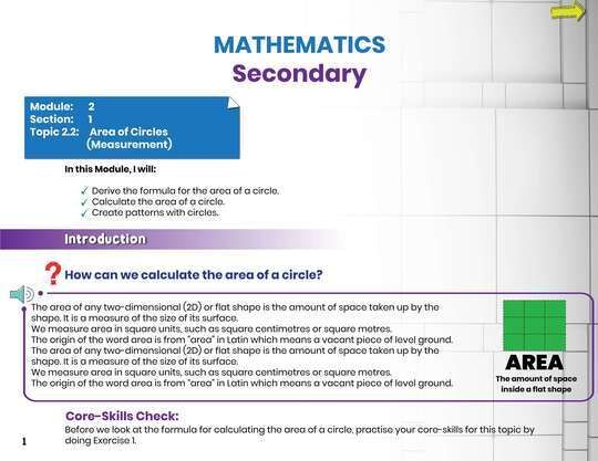 Mathematics Secondary Module 2 Section 1 Topic 2.2