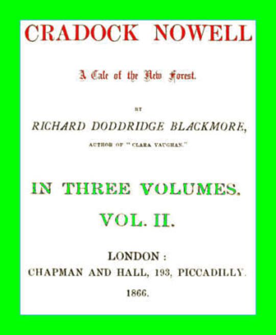 Cradock Nowell, Vol. 2 (of 3) A Tale of the New Forest.