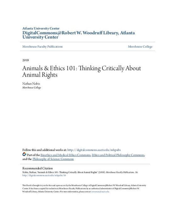 Animals & Ethics 101: Thinking Critically About Animal Rights