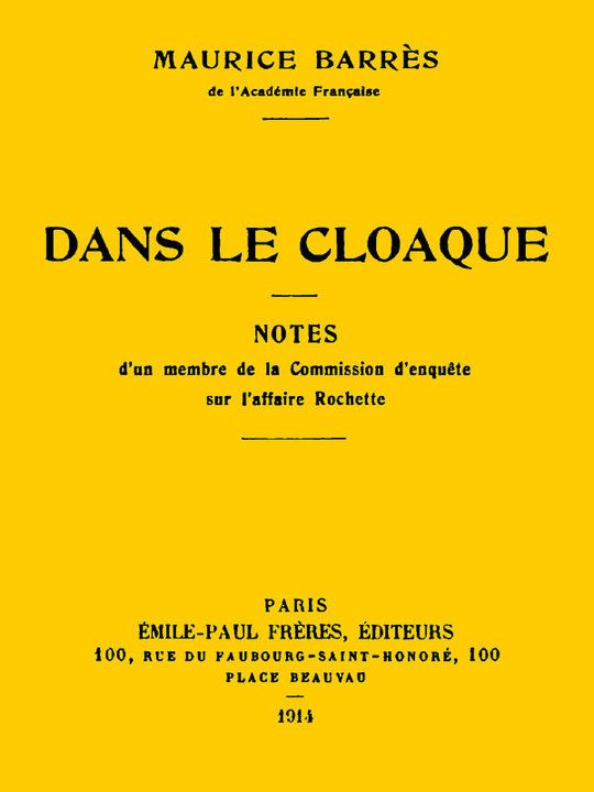 Dans le cloaque
Notes d'un membre de la Commission d'enquête sur l'affaire Rochette