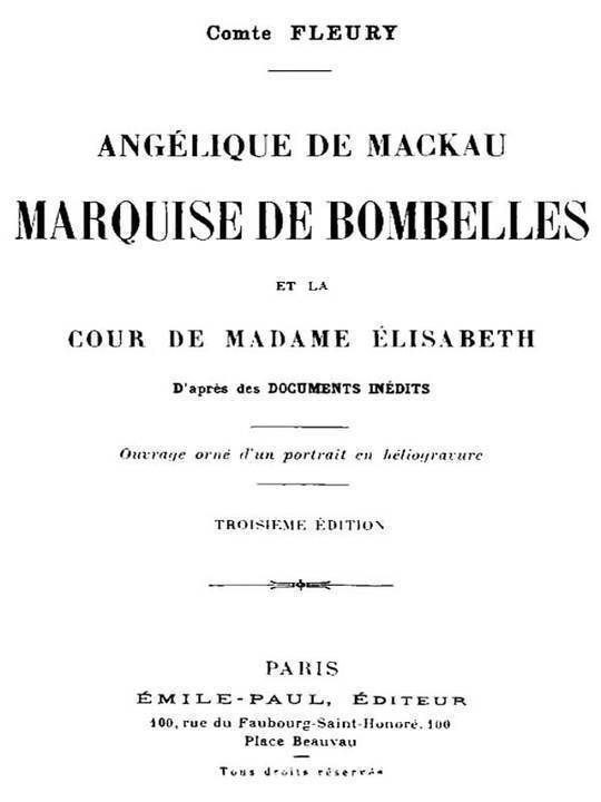 Angélique de Mackau, Marquise de Bombelles et la Cour de Madame Élisabeth