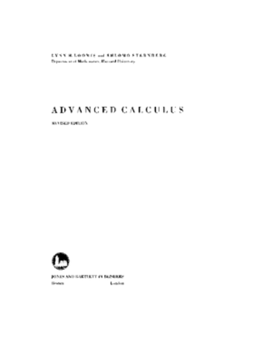 Advanced calculus