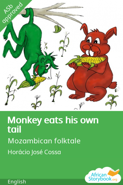 Monkey eats his own tail