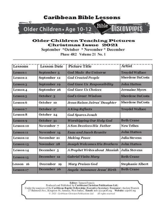 Bible Discoverers - Teaching Pictures Christmas Issue 2021