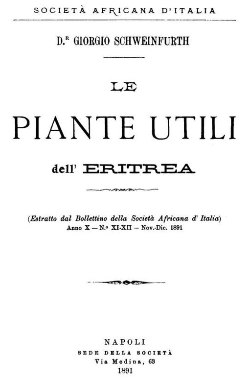 Le piante utili dell'Eritrea