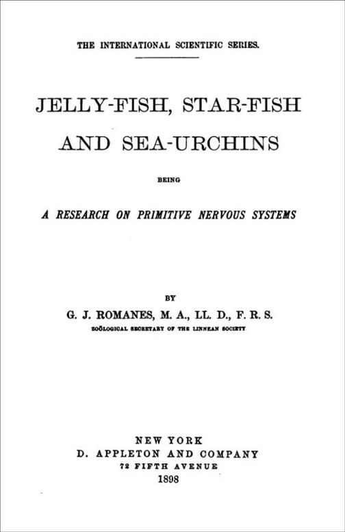 Jellyfish, Starfish, and Sea-Urchins: Being a Research on Primitive Nervous Systems