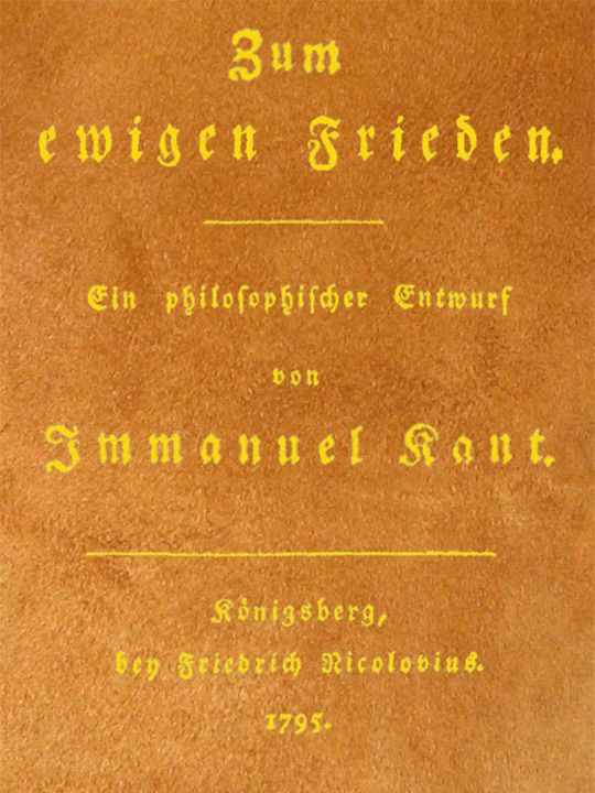 Zum ewigen Frieden Ein philosophischer Entwurf
