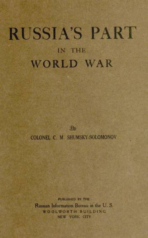 Russia's Part in the World War