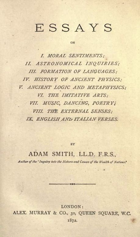 The Essays of Adam Smith