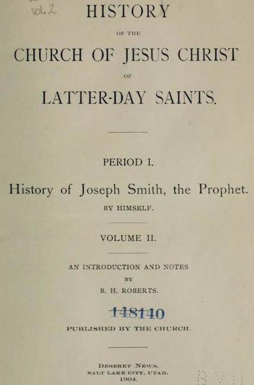 History of the Church of Jesus Christ of Latter-day Saints, Volume 2