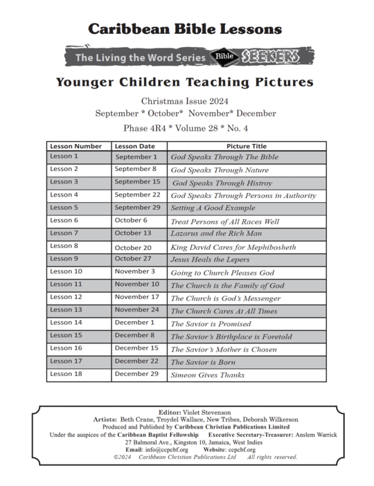 Bible Seekers - Teaching Pictures Christmas Issue 2024
