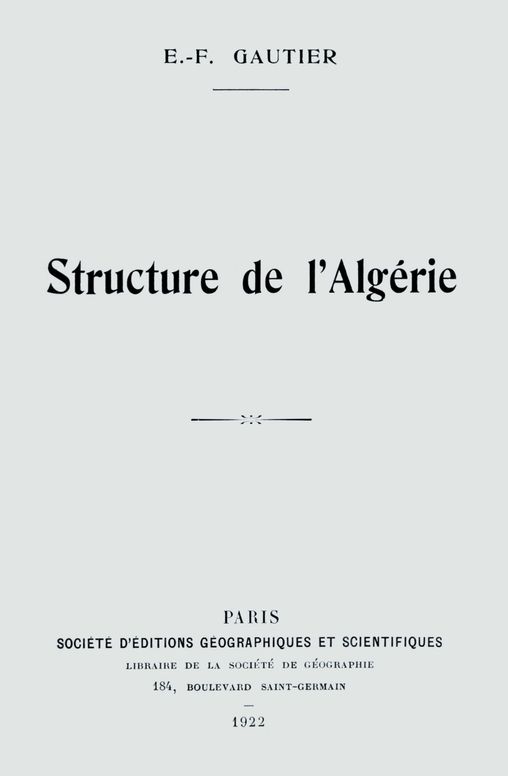 Structure de l'Algérie