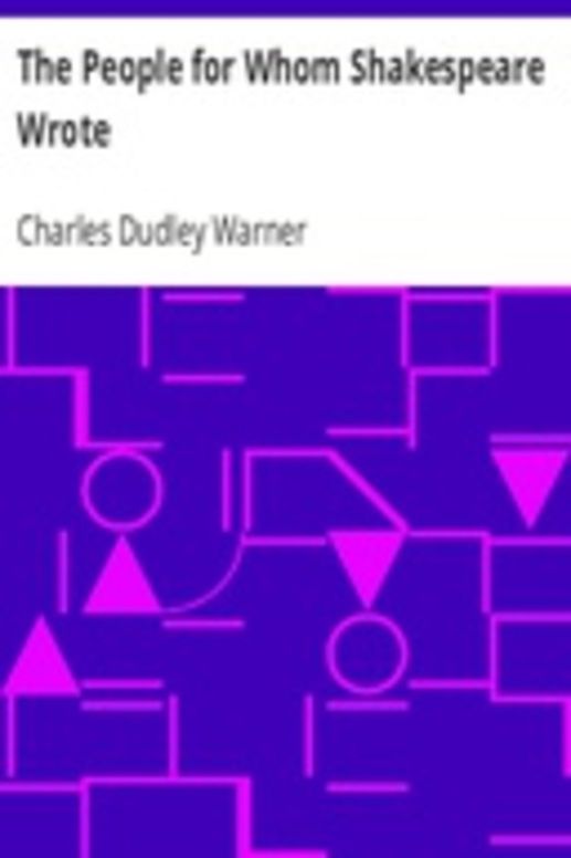 The People for Whom Shakespeare Wrote