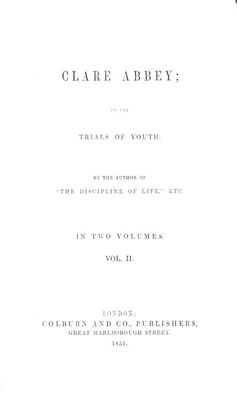 Clare Abbey, volume 2 (of 2)