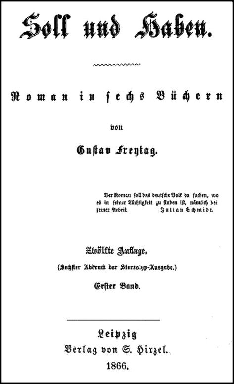 Soll und Haben, Bd. 1 (2) Roman in sechs Büchern