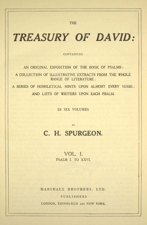 The treasury of David, Volume 1 (of 6)