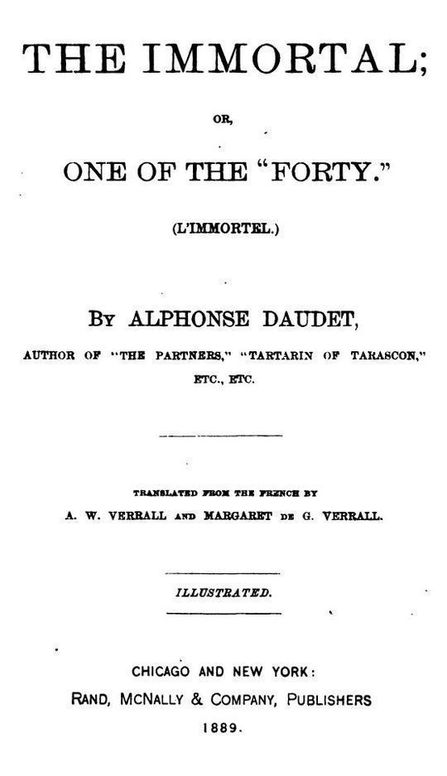The Immortal Or, One Of The "Forty." (L'immortel) - 1877