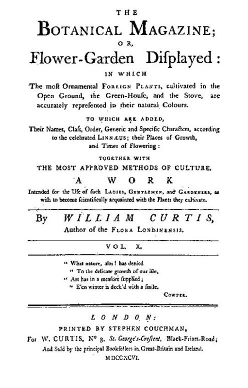 The Botanical Magazine, Vol. 10 / Or, Flower-Garden Displayed