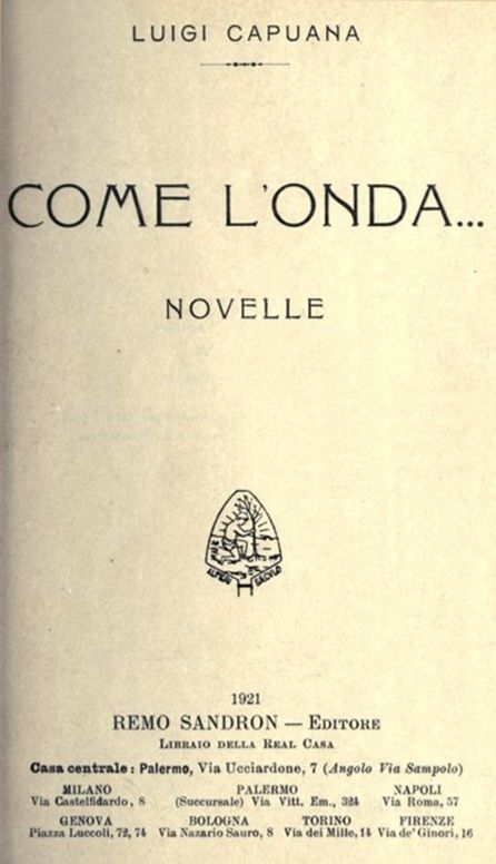 Come l'onda... Novelle