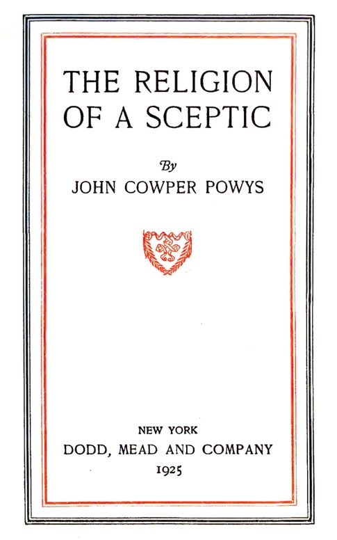 The religion of a sceptic