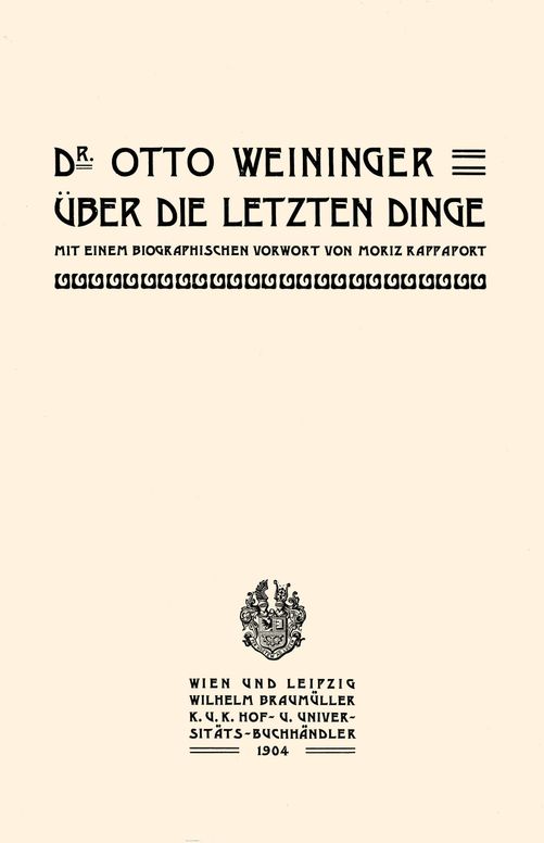 Über die letzten Dinge
