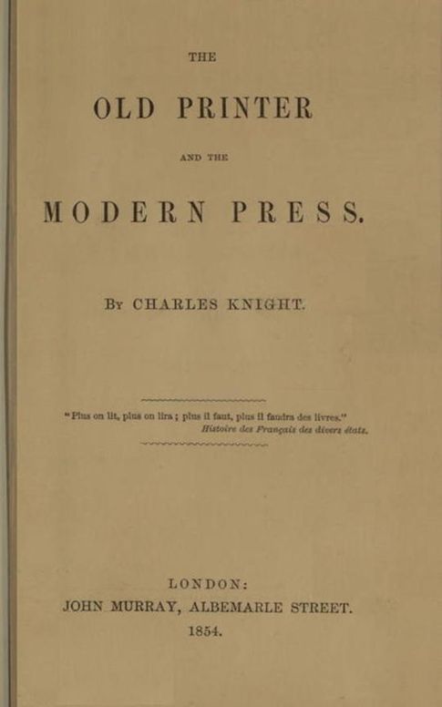 The Old Printer and the Modern Press