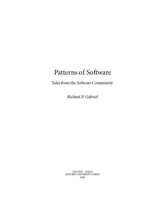 Patterns of Software: Tales from the Software Community