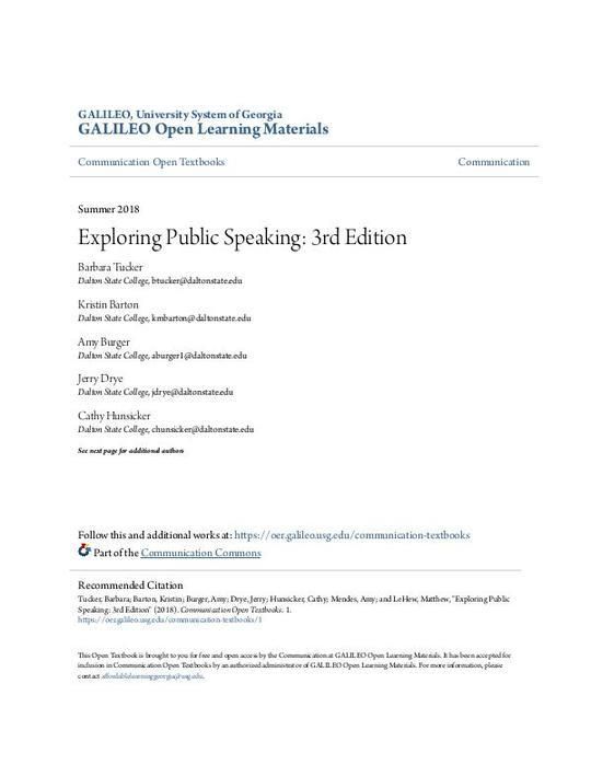 Exploring Public Speaking: 3rd Edition