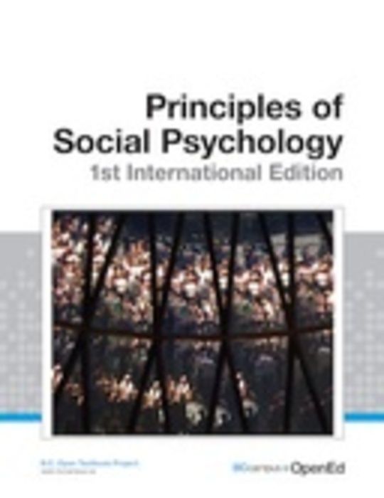 Principles of Social Psychology - 1st International Edition