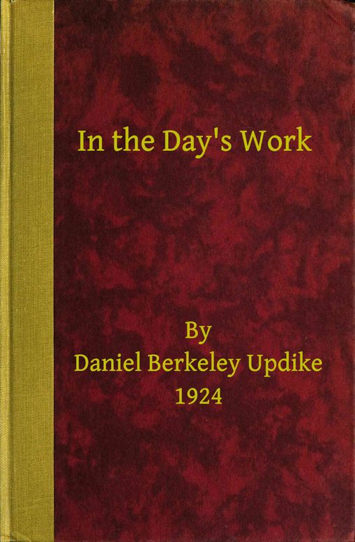 In the day's work