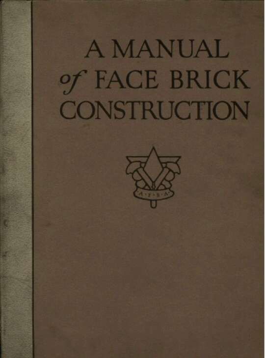 A manual of face brick construction