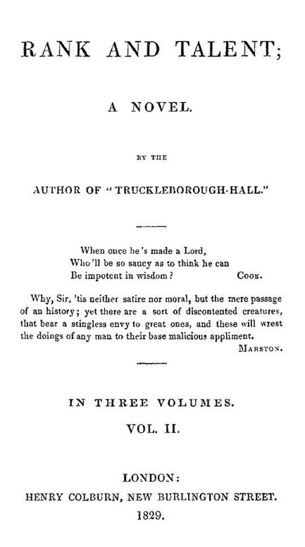 Rank and Talent; A Novel, Vol. II (of 3)