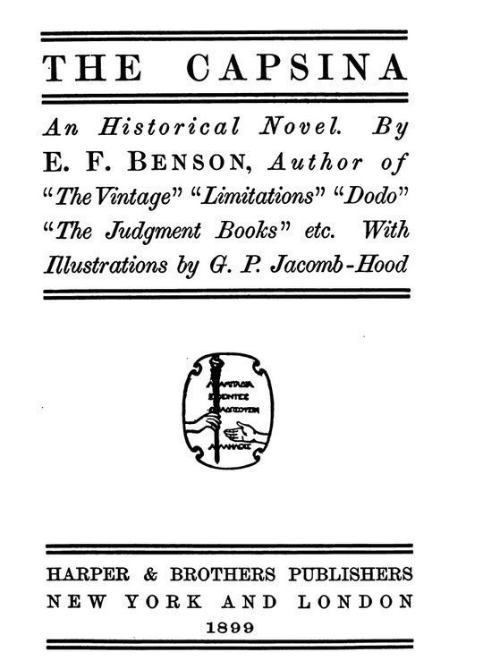 The Capsina An Historical Novel