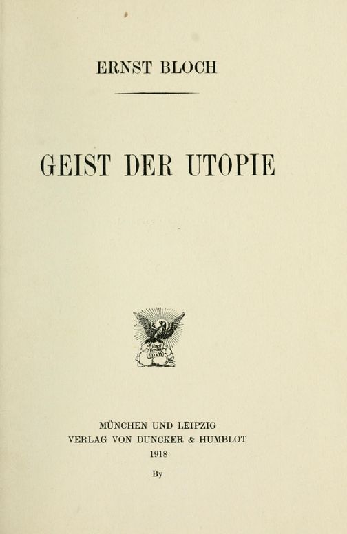 Geist der Utopie