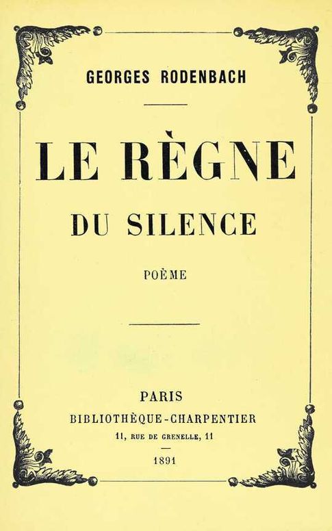 Le règne du silence: poème