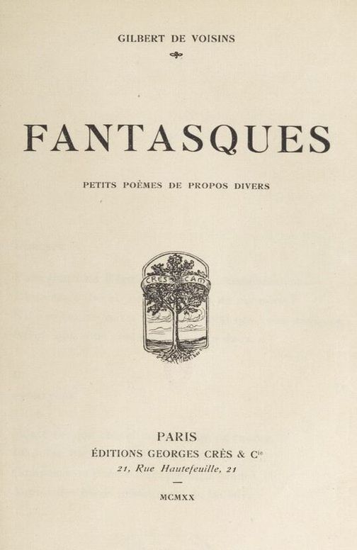 Fantasques: Petits poèmes de propos divers