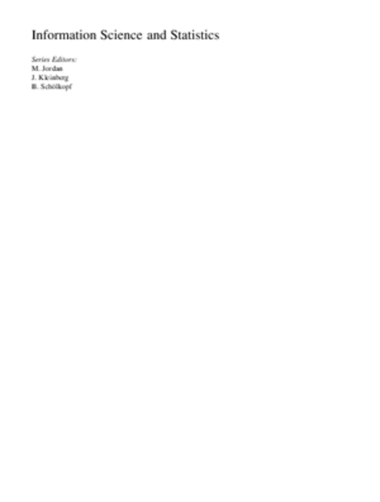 Pattern Recognition and Machine Learning (Information Science and Statistics)