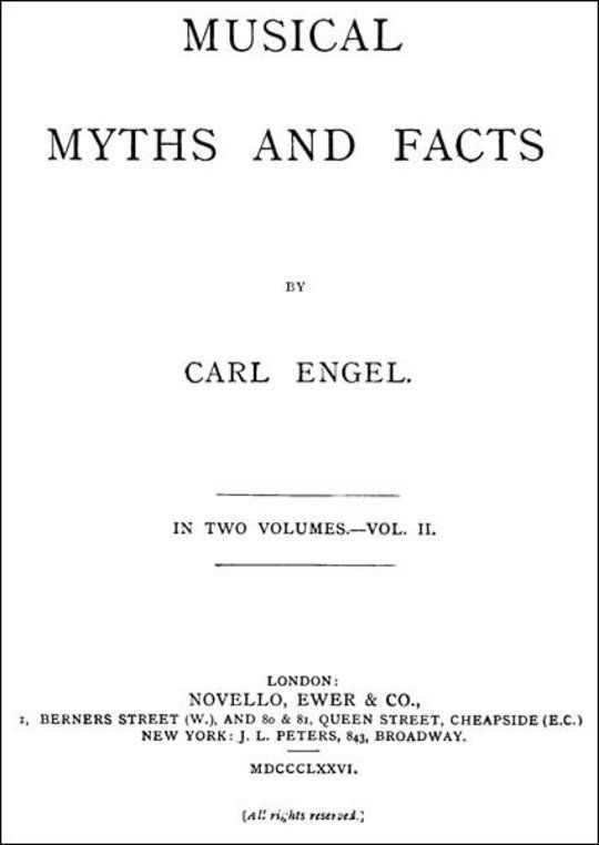 Musical Myths and Facts, Volume II (of 2)