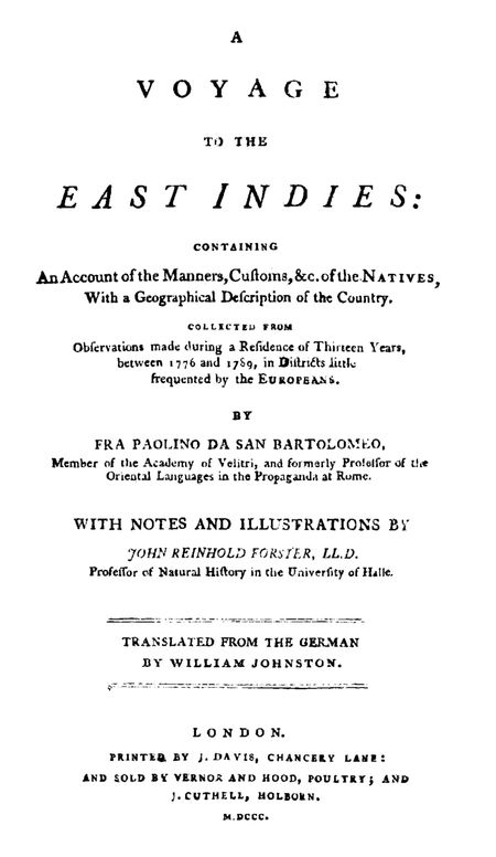 Voyage to the East Indies