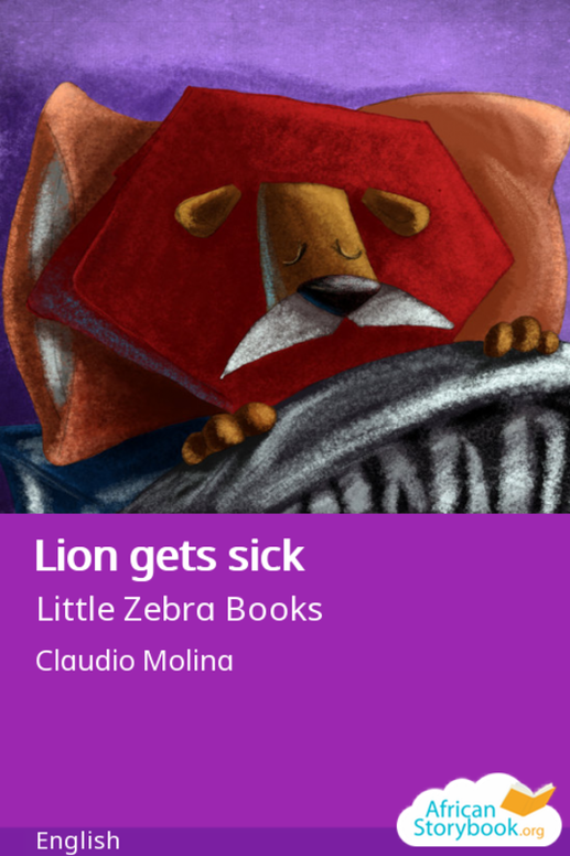 Lion gets sick