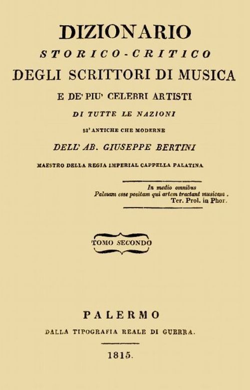 Dizionario storico-critico degli scrittori di musica e de' più celebri artisti, vol. 2 (of 4) Di tutte le nazioni sì antiche che moderne
