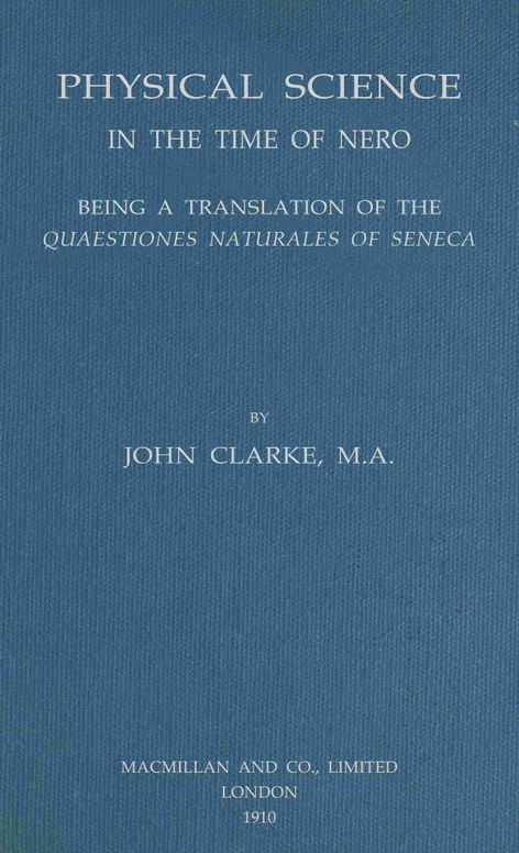 Physical science in the time of Nero