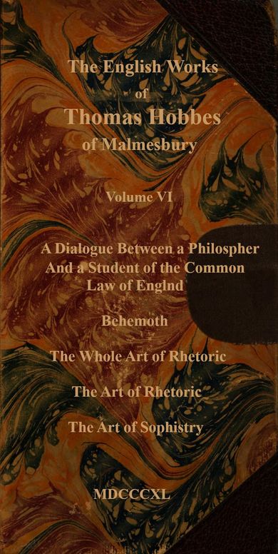 The English Works of Thomas Hobbes