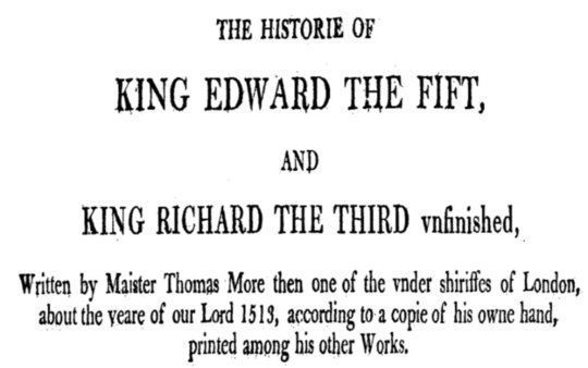 Chronicles of England, Scotland and Ireland (3 of 6): England (5 of 9) The History of Edward the Fift and King Richard the Third Unfinished